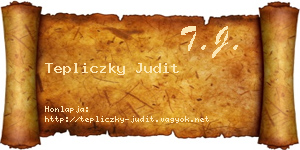 Tepliczky Judit névjegykártya
