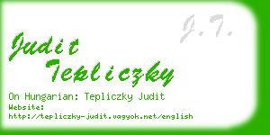 judit tepliczky business card